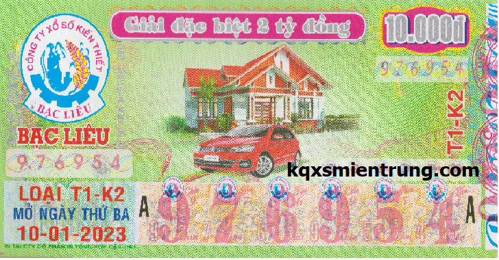 Ảnh chi tiết vé số xổ số Bạc Liêu