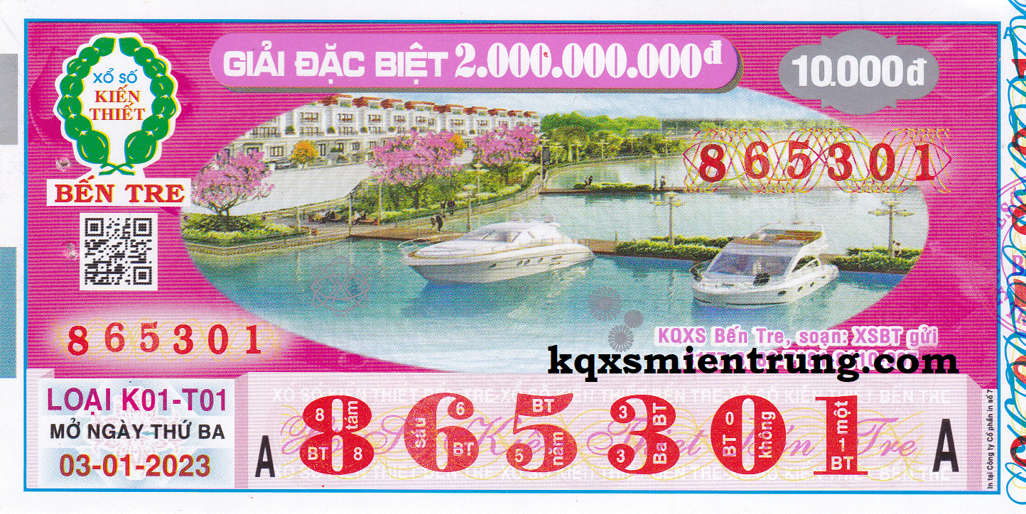 Ảnh chi tiết vé số Bến Tre