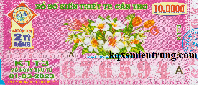Ảnh chi tiết vé Xổ Số Kiến thiết Cần Thơ
