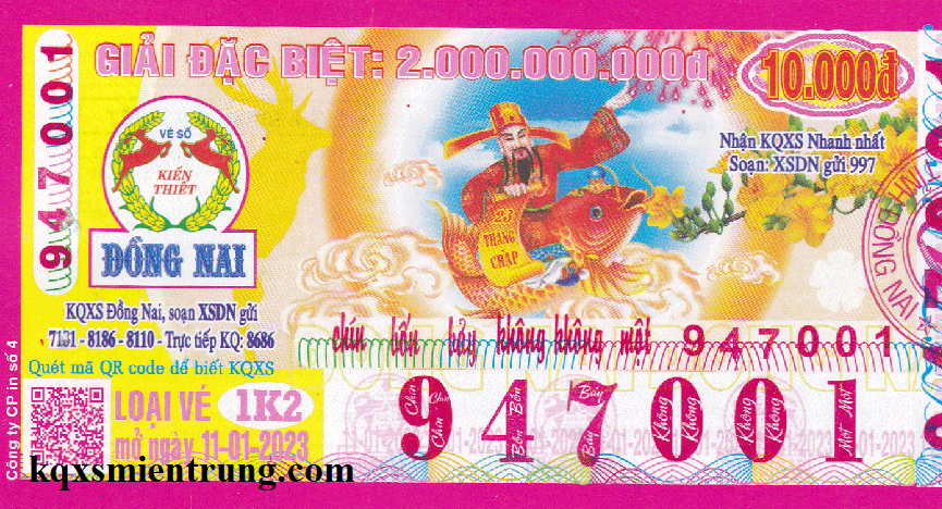 Ảnh chi tiết vé số xổ số Đồng Nai XSDN