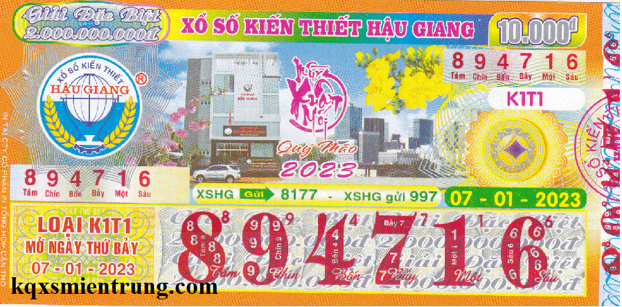 Ảnh chi tiết vé số xổ số Hậu Giang XSHG