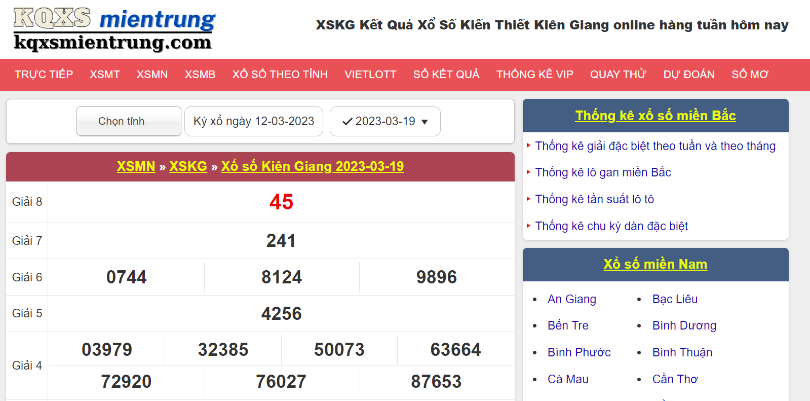 Kết Quả Xổ Số Kiến Thiết Kiên Giang
