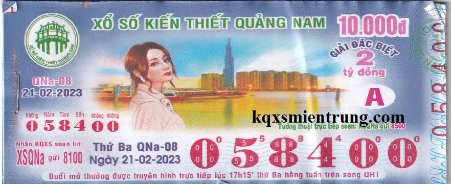 Hình ảnh vé số Quảng Nam chi tiết